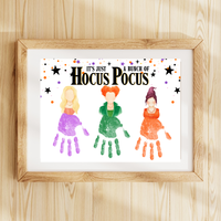 It's Just a Bunch of Hocus Pocus Handprint Craft Printable | Halloween Witch Handprint Keepsake | Preschool Halloween Activity | Daycare & Classroom Craft