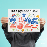 Happy Labor Day 2026 Handprint Craft | Printable Labor Day Keepsake for Preschool & Kindergarten