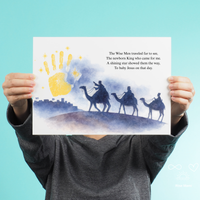 Christian Three Wise Men Handprint Craft Printable | Wise Men Christmas Keepsake | Nativity Handprint Activity | Epiphany Craft | Sunday School Christmas Printable