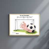 Soccer Grandpa Footprint Craft Printable, To My Grandpa You Score Big in My Heart, Grandpa Soccer Keepsake Gift, Sports Grandpa Gift from Kids