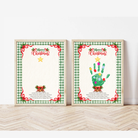Christmas Tree Handprint Craft for Kids | Merry Christmas Printable Keepsake with Free Coloring Page