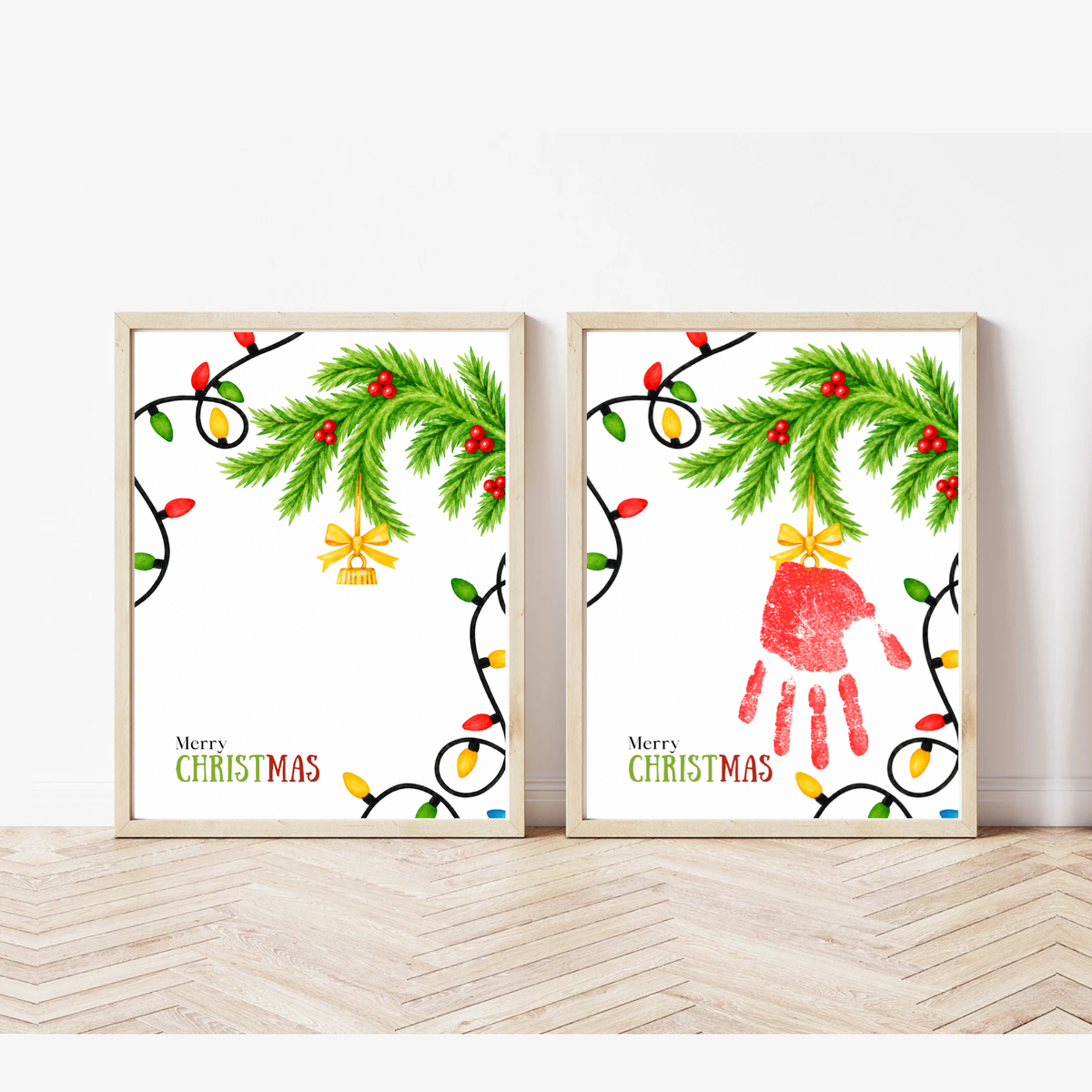 Christmas Bell Handprint Craft for Kids | Preschool & Toddler Christmas Keepsake Printable with Free Coloring Page
