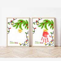 Christmas Bell Handprint Craft for Kids | Preschool & Toddler Christmas Keepsake Printable with Free Coloring Page