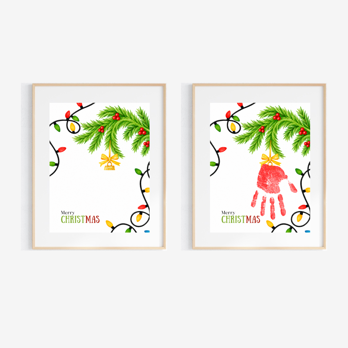 Christmas Bell Handprint Craft for Kids | Preschool & Toddler Christmas Keepsake Printable with Free Coloring Page