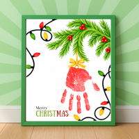 Christmas Bell Handprint Craft for Kids | Preschool & Toddler Christmas Keepsake Printable with Free Coloring Page