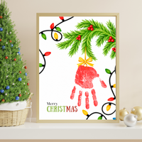 Christmas Bell Handprint Craft for Kids | Preschool & Toddler Christmas Keepsake Printable with Free Coloring Page