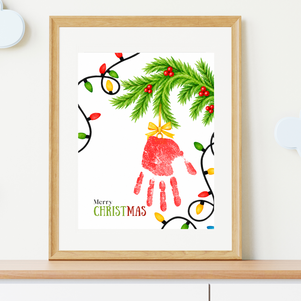Christmas Bell Handprint Craft for Kids | Preschool & Toddler Christmas Keepsake Printable with Free Coloring Page