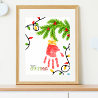 Christmas Bell Handprint Craft for Kids | Preschool & Toddler Christmas Keepsake Printable with Free Coloring Page