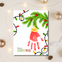Christmas Bell Handprint Craft for Kids | Preschool & Toddler Christmas Keepsake Printable with Free Coloring Page