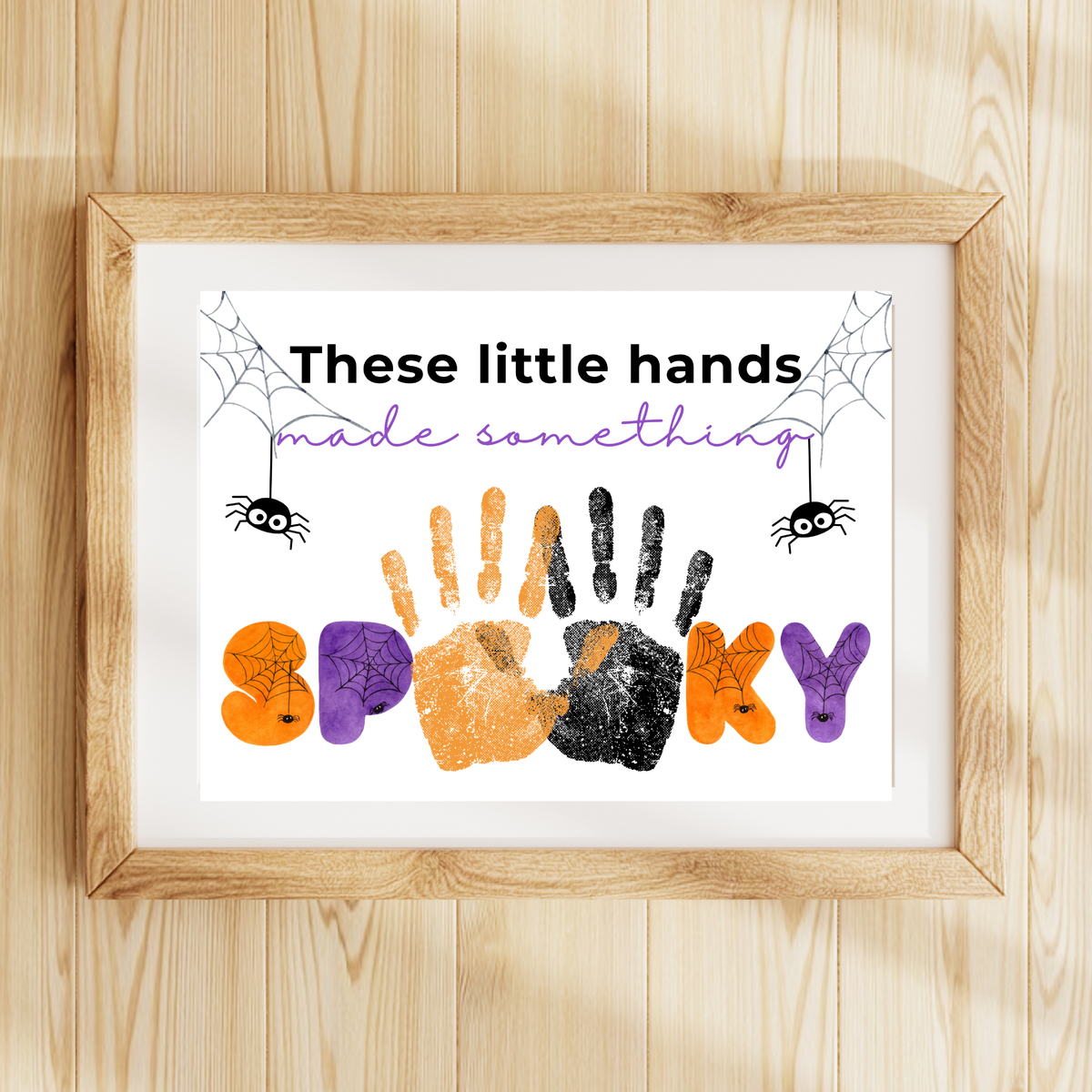 Halloween Handprint Craft Printable | These Little Hands Made Something Spooky | Halloween Keepsake for Kids | Preschool & Daycare Craft