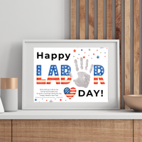 Christian Happy Labor Day Handprint Craft Printable | Faith Based Labor Day Activity | Preschool Sunday School Keepsake
