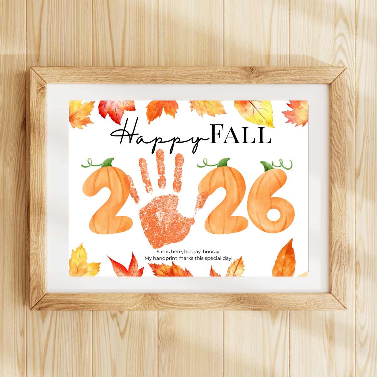 First Day of Fall Handprint Craft Printable 2026, Baby's First Fall Keepsake, Preschool Autumn Activity, Pumpkin Number Craft, Fall Classroom Decor
