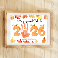 First Day of Fall Handprint Craft Printable 2026, Baby's First Fall Keepsake, Preschool Autumn Activity, Pumpkin Number Craft, Fall Classroom Decor