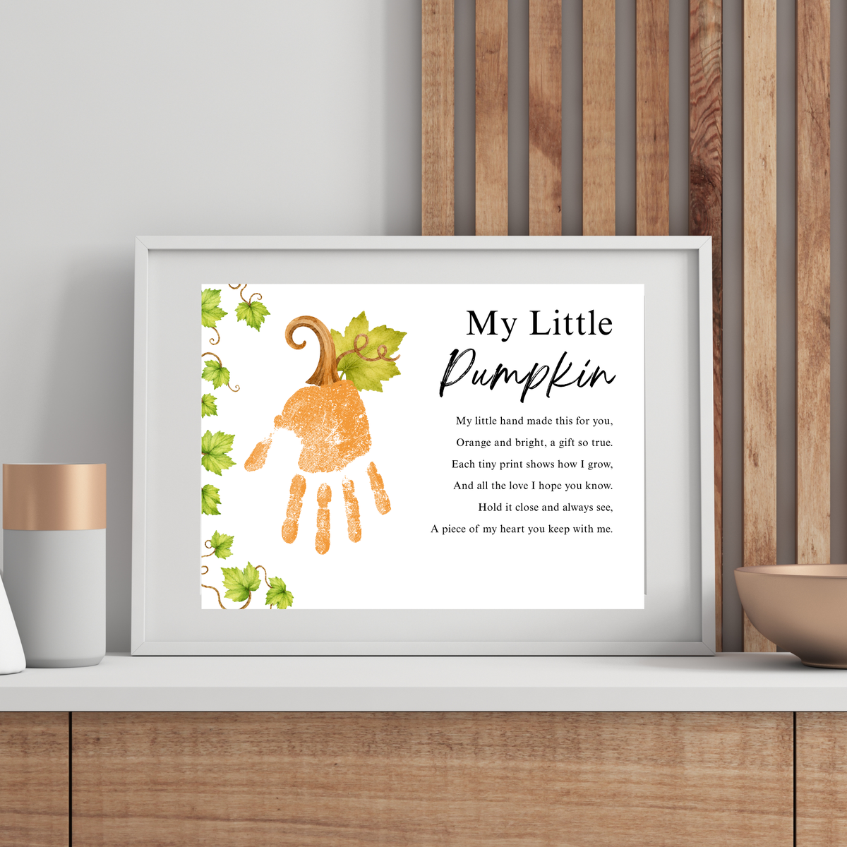 My Little Pumpkin Handprint Craft Printable | Fall Keepsake Activity for Preschool & Kindergarten