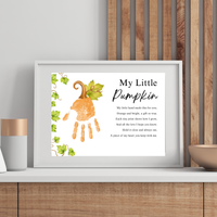My Little Pumpkin Handprint Craft Printable | Fall Keepsake Activity for Preschool & Kindergarten