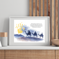 Christian Three Wise Men Handprint Craft Printable | Wise Men Christmas Keepsake | Nativity Handprint Activity | Epiphany Craft | Sunday School Christmas Printable