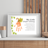 My Little Pumpkin Blessing Handprint Craft Printable | Christian Fall Keepsake | Preschool Pumpkin Handprint Activity