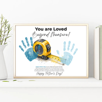 Father’s Day Handprint Craft Printable | You Are Loved Beyond Measure | Measuring Tape Keepsake Gift from Kids | DIY Dad Gift