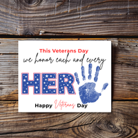 Veterans Day Handprint Craft for Kids | We Honor Each and Every Hero Patriotic Classroom Activity
