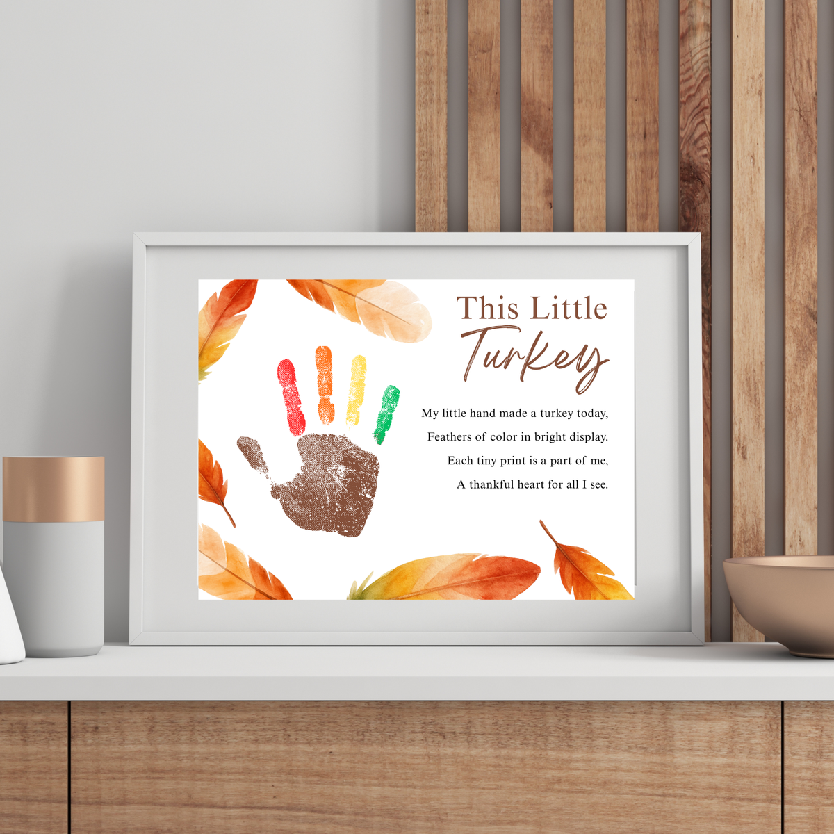 This Little Turkey Poem Handprint Craft | Thanksgiving Turkey Keepsake Printable