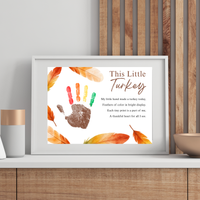 This Little Turkey Poem Handprint Craft | Thanksgiving Turkey Keepsake Printable
