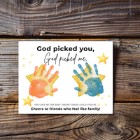 Christian Friendship Handprint Craft for Kids | God Picked You Best Friend Faith-Based Keepsake