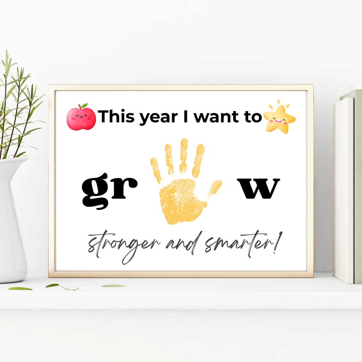 First Day of School Handprint Craft Printable | “This Year I Want to Grow” Keepsake | Back to School Activity for Kids | Preschool Kindergarten Craft