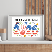 Happy Labor Day 2026 Handprint Craft | Printable Labor Day Keepsake for Preschool & Kindergarten