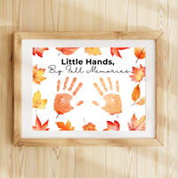 Fall Handprint Craft Printable | Little Hands Big Fall Memories | Autumn Keepsake Activity for Preschool & Kindergarten