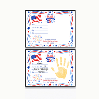 250 Years of Freedom Handprint Craft Printable, Happy Birthday America Keepsake, I Was This Small When America Turned 250, July 4th Activity