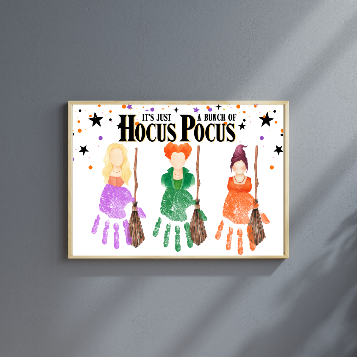 It's Just a Bunch of Hocus Pocus Handprint Craft Printable | Halloween Witch Handprint Keepsake | Preschool Halloween Activity | Daycare & Classroom Craft