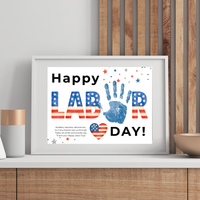 Happy Labor Day Handprint Craft Printable | Preschool Labor Day Keepsake | Community Helpers Activity | Daycare Classroom Craft