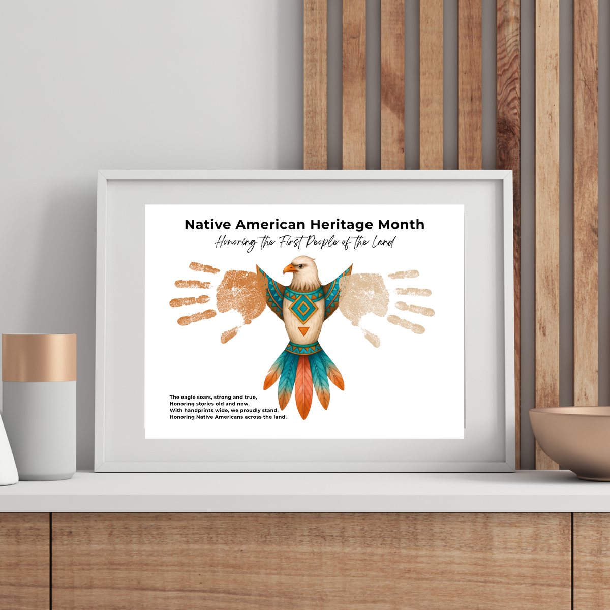 Native American Heritage Month Handprint Craft | Eagle Keepsake Printable
