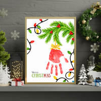 Christmas Bell Handprint Craft for Kids | Preschool & Toddler Christmas Keepsake Printable with Free Coloring Page