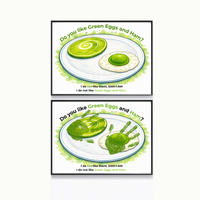 Green Eggs and Ham Handprint Craft Printable | Kids Reading Activity | Literacy Art Keepsake PDF