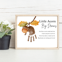 Little Acorn, Big Dreams Handprint Craft | Fall Preschool Keepsake | Acorn Handprint Printable | Autumn Classroom Activity