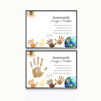 Juneteenth Courage & Freedom Handprint Craft Printable | Juneteenth Activity for Kids | Diversity & Inclusion Keepsake