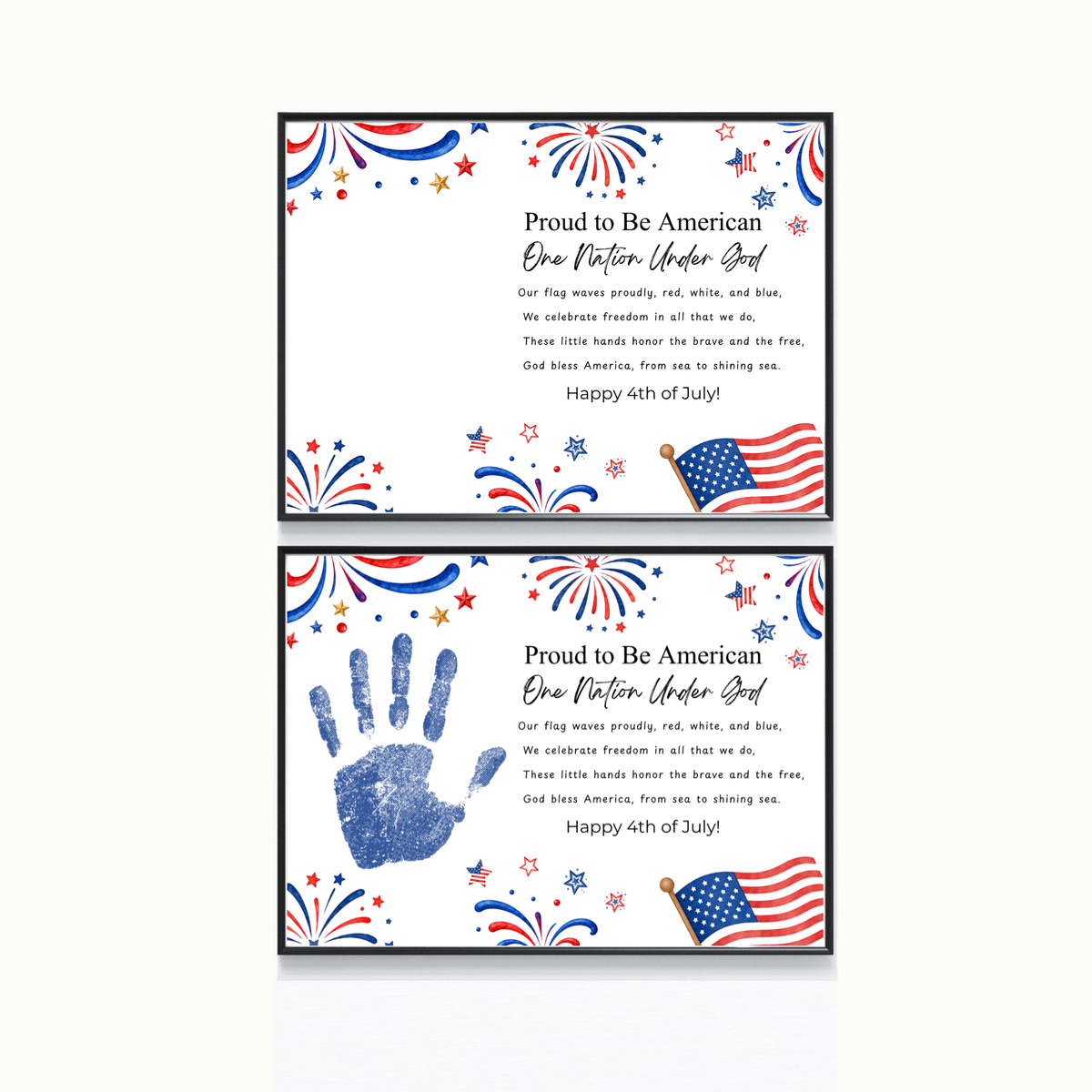 Christian 4th of July Handprint Craft for Kids | One Nation Under God Patriotic Preschool & Kindergarten Activity