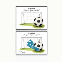 Soccer Father’s Day Footprint Craft Printable, To My Dad You Score Big in My Heart, Soccer Keepsake Gift from Kids, Sports Dad Father’s Day Craft