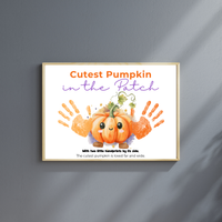 Pumpkin Handprint Craft Printable | Cutest Pumpkin in the Patch | Fall Keepsake Activity for Preschool & Kindergarten