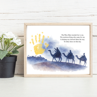 Christian Three Wise Men Handprint Craft Printable | Wise Men Christmas Keepsake | Nativity Handprint Activity | Epiphany Craft | Sunday School Christmas Printable