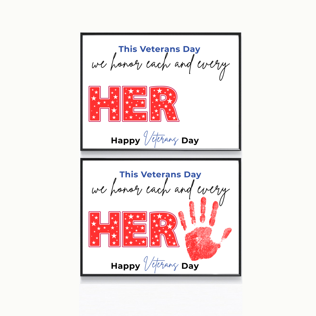 Veterans Day Handprint Craft for Kids | We Honor Each and Every Hero Patriotic Classroom Activity