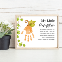 My Little Pumpkin Handprint Craft Printable | Fall Keepsake Activity for Preschool & Kindergarten