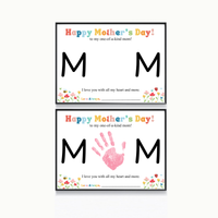 Mother’s Day Handprint Craft Printable | MOM Handprint Keepsake Gift from Kids | Preschool DIY Mother’s Day Art | Personalized Mom Gift PDF