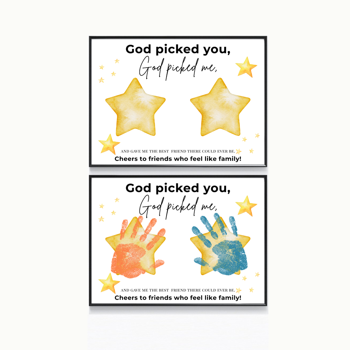 Christian Friendship Handprint Craft for Kids | God Picked You Best Friend Faith-Based Keepsake