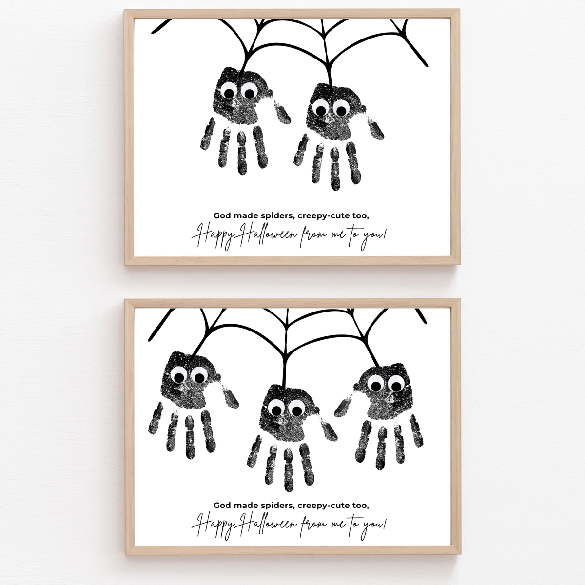 Christian Halloween Spider Handprint Craft | God Made Spiders Printable for Kids Bundle