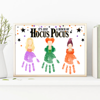 It's Just a Bunch of Hocus Pocus Handprint Craft Printable | Halloween Witch Handprint Keepsake | Preschool Halloween Activity | Daycare & Classroom Craft