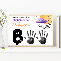 Hands Down It's a BOO-tiful Halloween Handprint Craft Printable | Halloween Keepsake Activity for Kids | Preschool Halloween Craft | Daycare & Classroom Printable
