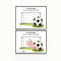 Soccer Grandpa Footprint Craft Printable, To My Grandpa You Score Big in My Heart, Grandpa Soccer Keepsake Gift, Sports Grandpa Gift from Kids