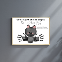 Christian Halloween Bat Handprint Craft Printable | Faith-Based Halloween Keepsake Activity for Kids | Preschool Christian Halloween Craft | Sunday School Printable